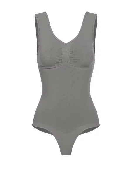 Cfab Alakformáló body Tank Bodysuit Sculpting Shapewear mit String grafit