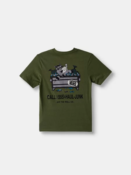 Vans tričko detské Dumpster Raccoon SS Tee zelená