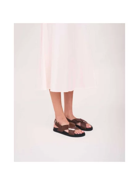 Lapos talpú félcipő Nae Vegan Shoes barna