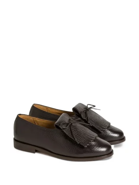 Bőr loafer Jacques Solovière Paris rojtokkal barna