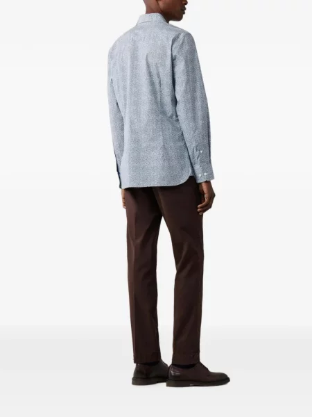 Риза Hackett London на цветя с принт поплин синьо