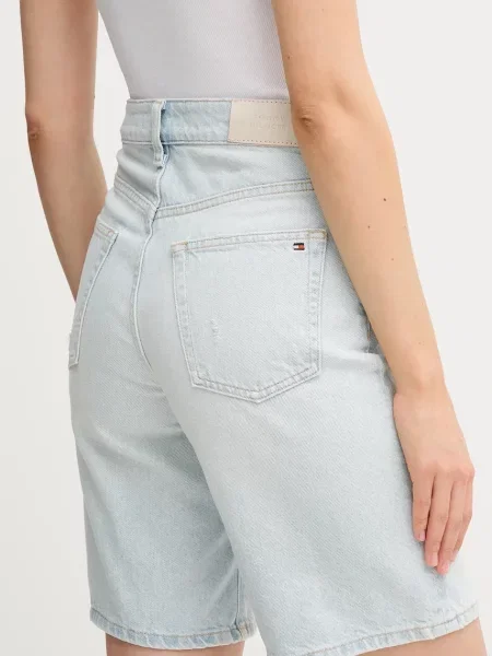 Džínové šortky Tommy Hilfiger high waist modrá