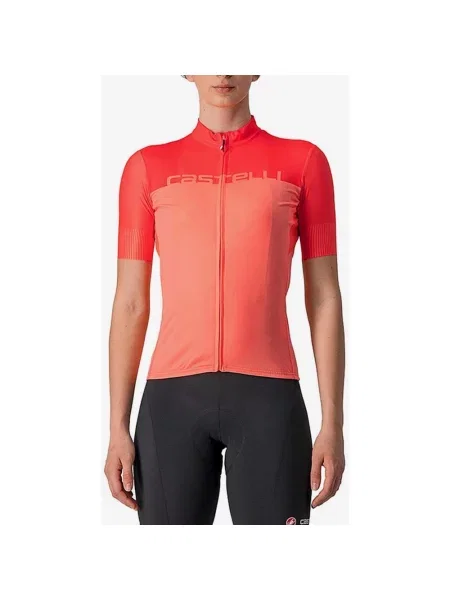 Koszulka z krótkim rękawem Castelli Velocissima koralowo-czerwono-różowa S czerwona