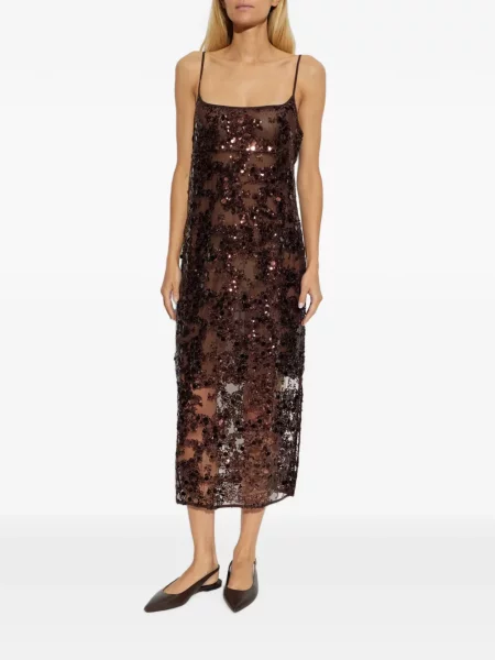 Rochie midi Baum Und Pferdgarten cu paiete maro
