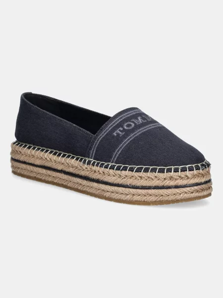 Espadrile Tommy Hilfiger DENIM PLATFORM ESPADRILLE mornarsko modra