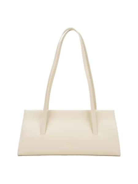 Torebka Estro skórzana beżowa