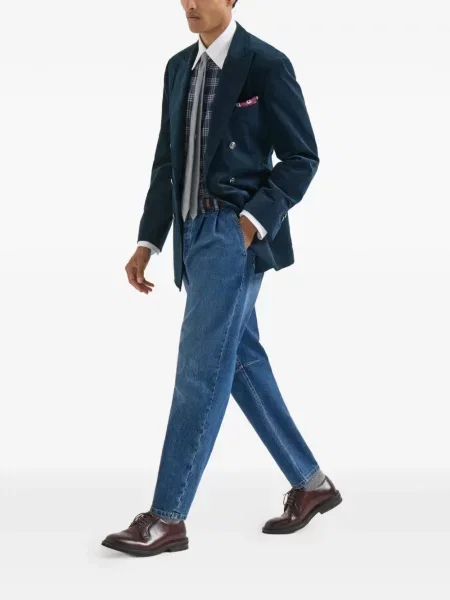 Pantaloni Brunello Cucinelli cu 5 buzunare albastru