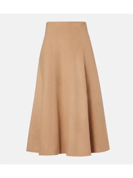 Fustă midi Max Mara până la genunchi bej