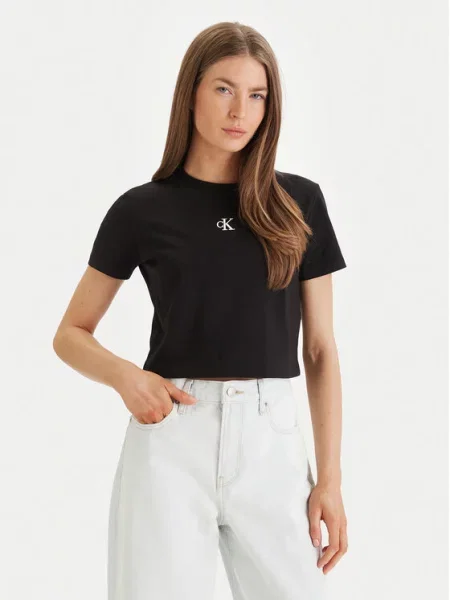 Тениска Calvin Klein Jeans черно
