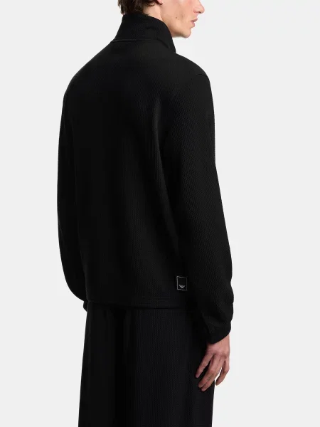 Кофта Emporio Armani темно-синій поліестер/віскоза синій