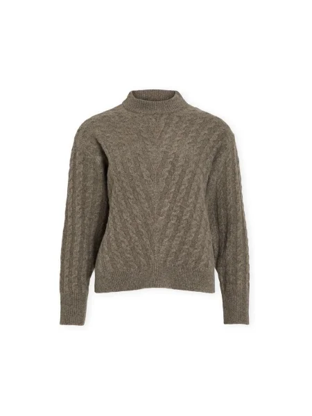 Pulover Vila tricotate maro