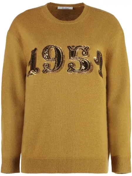 Pulover Max Mara cu paiete maro