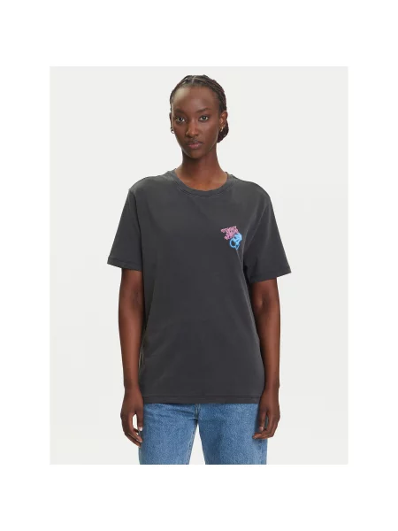 Tommy Jeans T-Shirt Neon Relaxed Fit γκρι
