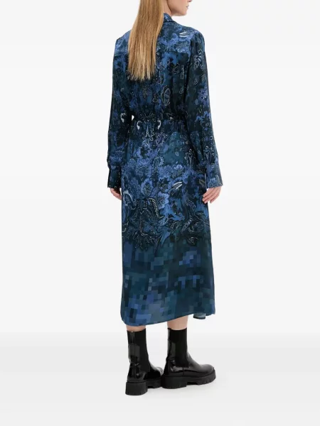 Rochie Desigual cu model floral de costum albastru