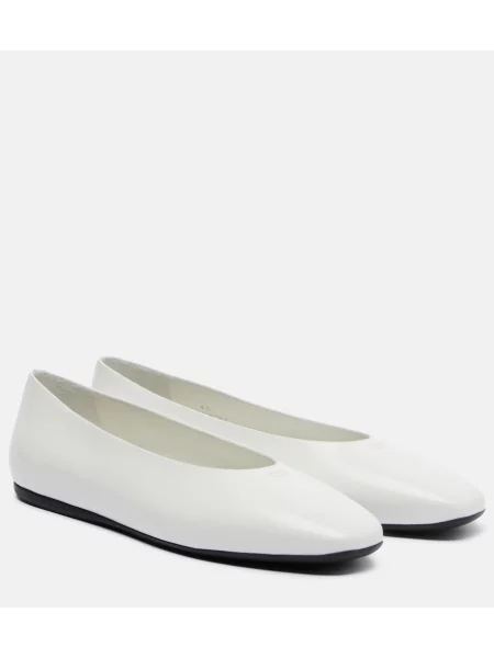 Balerini Prada din piele alb