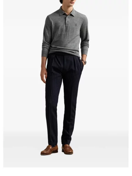 Ριγέ polo Polo Ralph Lauren με κουκούλα με αυτόγραφο λευκό