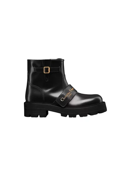 Buty do kostki Dior skórzane czarne