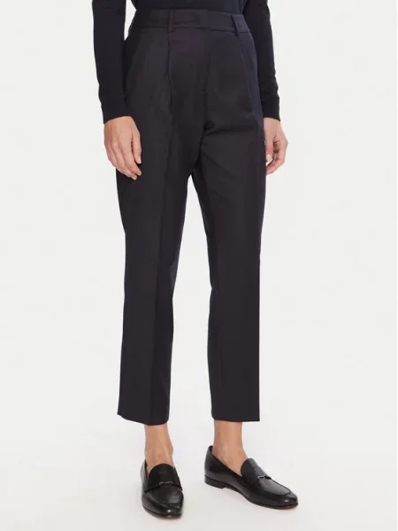 Weekend Max Mara Παντελόνι υφασμάτινο Caldaia Σκούρο μπλε