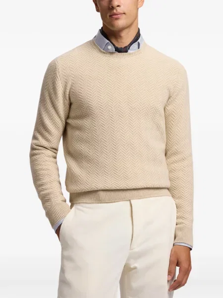 Pulover Ralph Lauren Purple Label din cașmir cu model herringbone violet