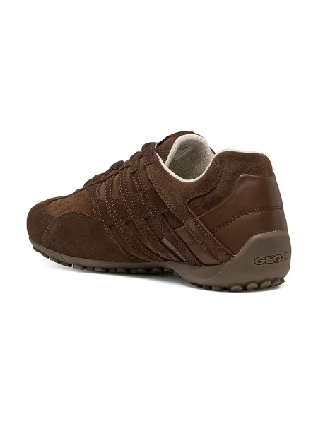 Geox D SNAKE sneakersy zamszowe brązowe