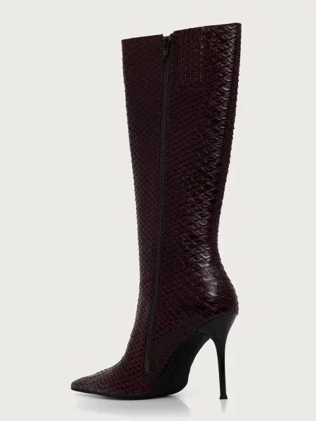 Кожаные сапоги Jeffrey Campbell на шпильке