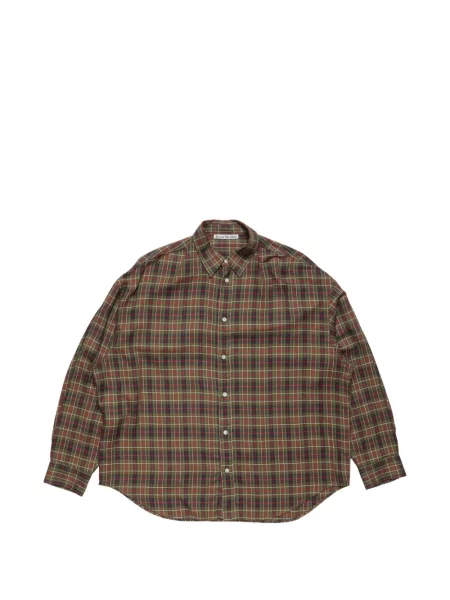 Cămașă Acne Studios de flanelă verde