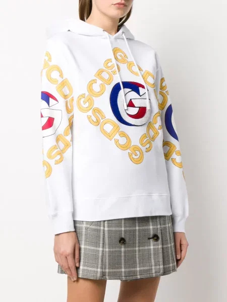 Hoodie Gcds με σχέδιο λευκό