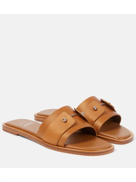 Sandale Christian Louboutin din piele maro
