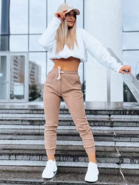 Spodnie sztruksowe MARIE kamelowe Dstreet