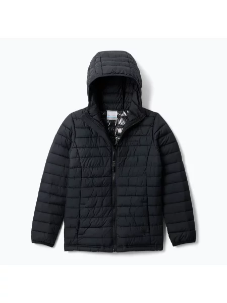 Gyerek kabát Columbia Powder Lite II Hooded black. Méret: M fekete