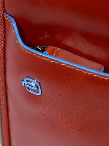 Rucsac Piquadro din piele portocaliu