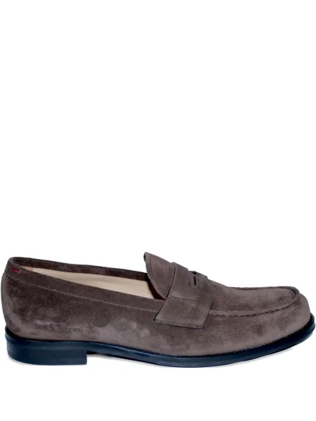 Pantofi loafer Kiton din piele de căprioară maro