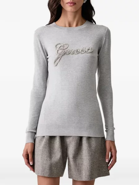 Pulover Guess cu mărgele gri