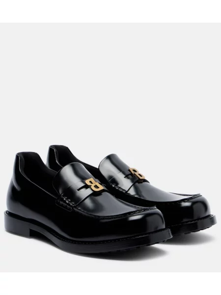 Pantofi loafer Balenciaga din piele negru