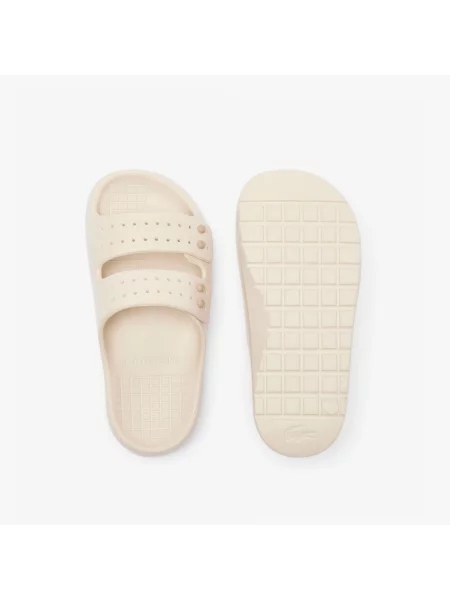 Шлепанцы Lacoste с ремешками бежевые