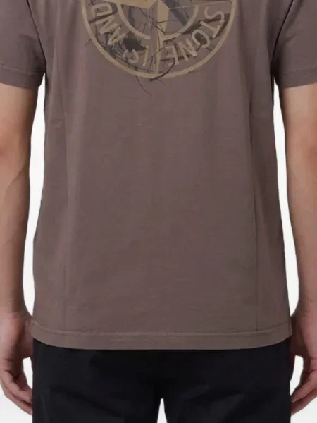 Tricou Stone Island cu imagine maro
