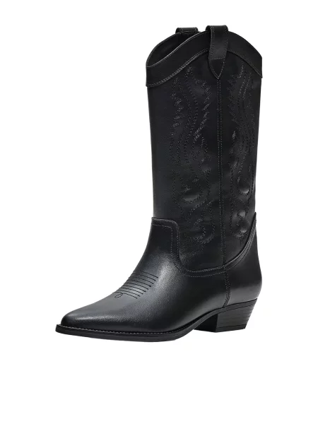 Bershka Cizme de cowboy negru