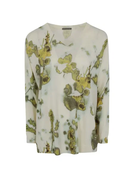 Pulover In Bed With You cu model floral cu imagine alb