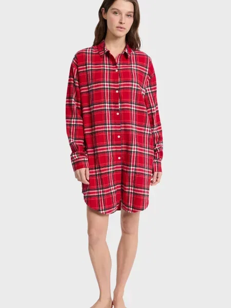 Картата нічна сорочка Etam червона