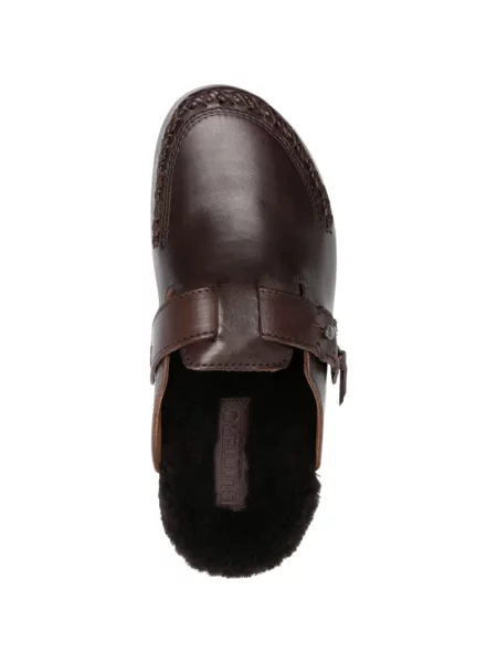 Papuci tip mules Buttero din piele maro