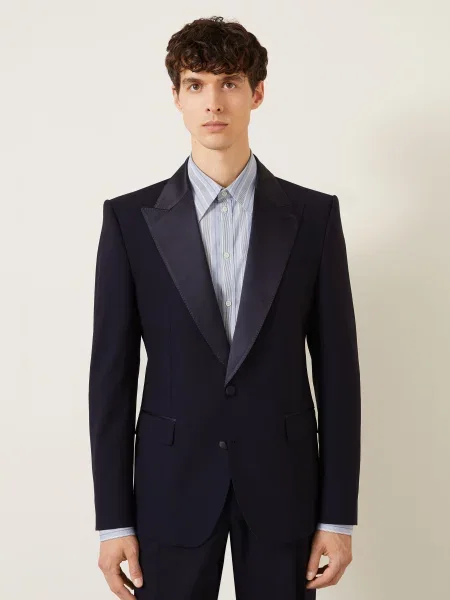 Dolce & Gabbana Garnitur O Kroju Extra Slim Fit blau granatowy