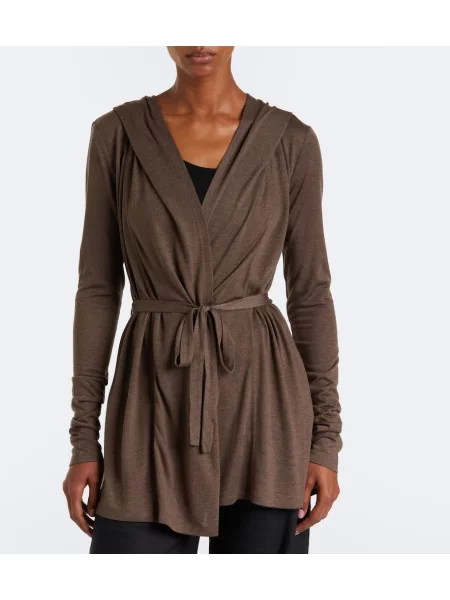 Cardigan Max Mara din jerseu plic maro