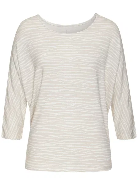 LASCANA Tricou ecru / nisipiu