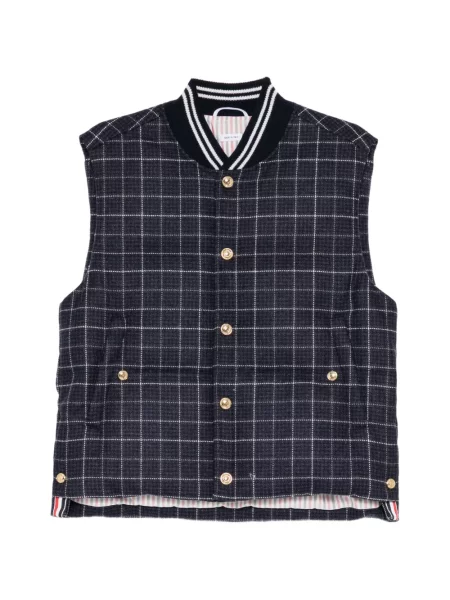 Pocnitură vestă din puf Thom Browne albastru