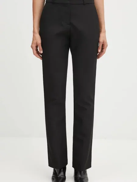 Coperni pantaloni Boyfriend drept high waist negru