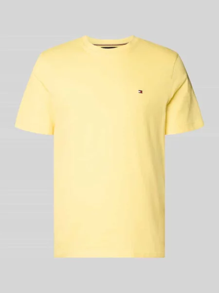 T-shirt o kroju regular fit z czystej bawełny Tommy Hilfiger żółta