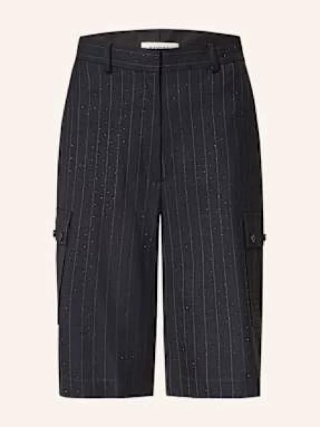 Sandro Szorty Bojówki Z Ozdobnymi Kamykami blau granatowe