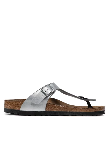 Japonke Birkenstock Gizeh Bs srebrna