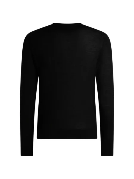 Pulover Etro cu broderie de lână negru