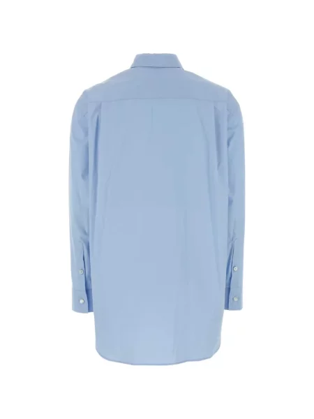 Cămașă Jil Sander din poplin albastru